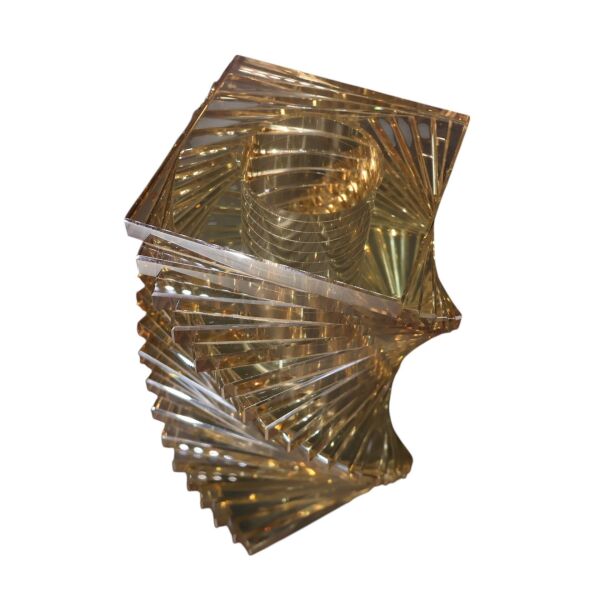 Kristal Vazo Döngü Bal Rengi