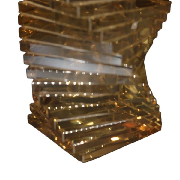 Kristal Vazo Döngü Bal Rengi