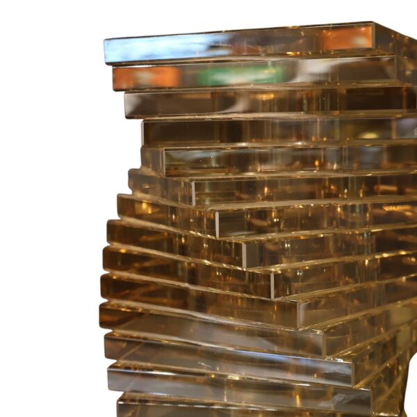 Kristal Vazo Döngü Bal Rengi