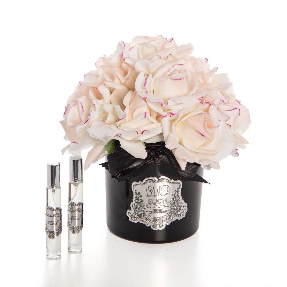 Siyah Cam Silver 14 Gül Allıklı Luxury Home Perfume
