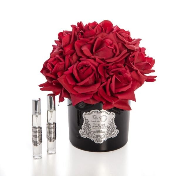 Siyah Cam Silver 14 Gül Allıklı Luxury Home Perfume