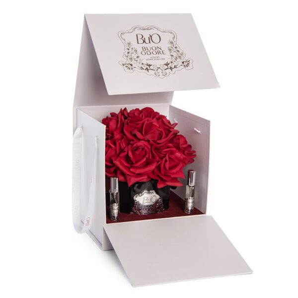Siyah Cam Silver 14 Gül Sarı Luxury Home Perfume Mercan