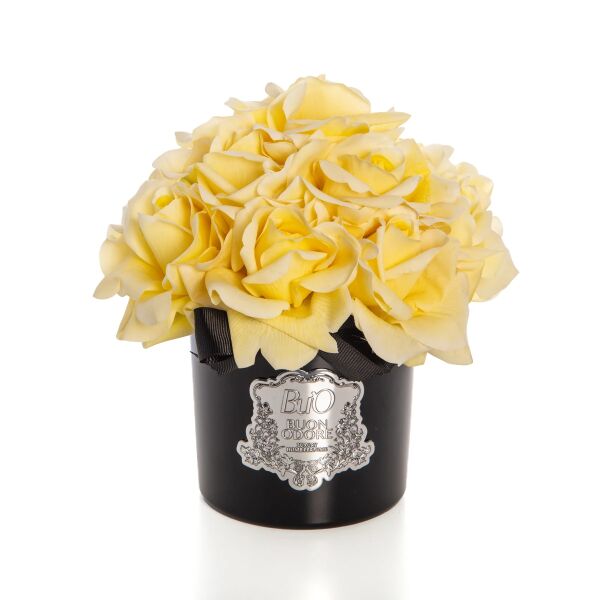 Siyah Cam Silver 14 Gül Sarı Luxury Home Perfume Mercan