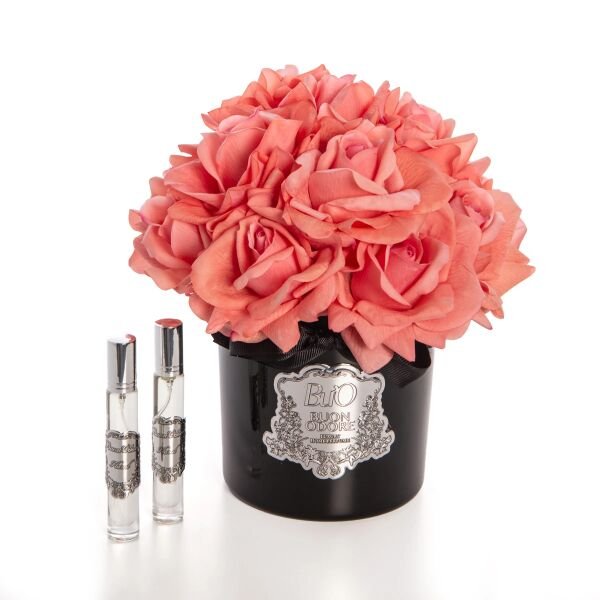 Siyah Cam Silver 14 Gül Allıklı Luxury Home Perfume Mercan