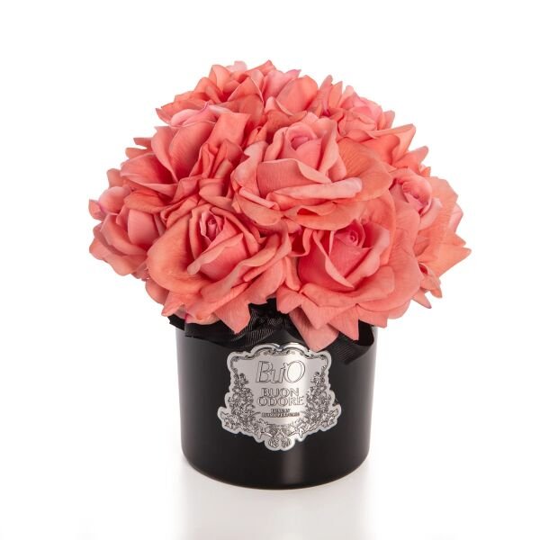 Siyah Cam Silver 14 Gül Allıklı Luxury Home Perfume Mercan