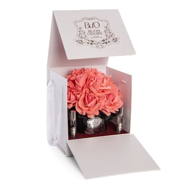 Siyah Cam Silver 14 Gül Allıklı Luxury Home Perfume Mercan