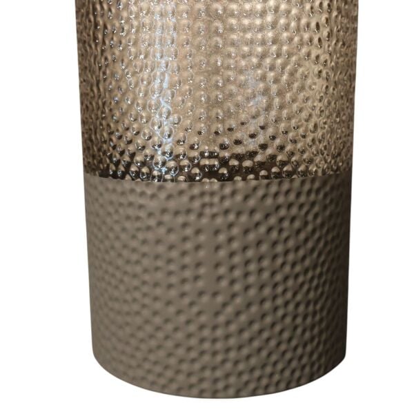 Siyah Baloncuklu Cam Vazo Orta