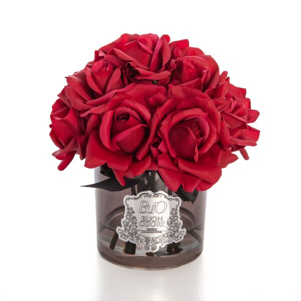 Füme Cam Silver 14 Gül Bordo  Luxury Home Perfume Beyaz
