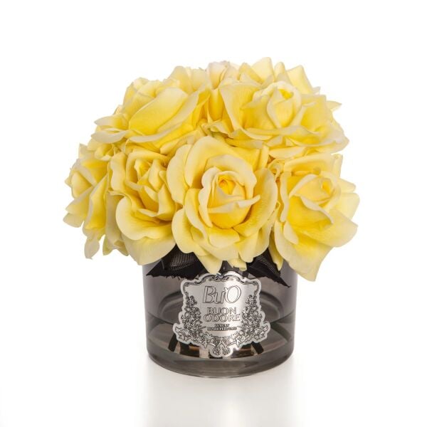 Füme Cam Silver 14 Gül Bordo  Luxury Home Perfume Beyaz
