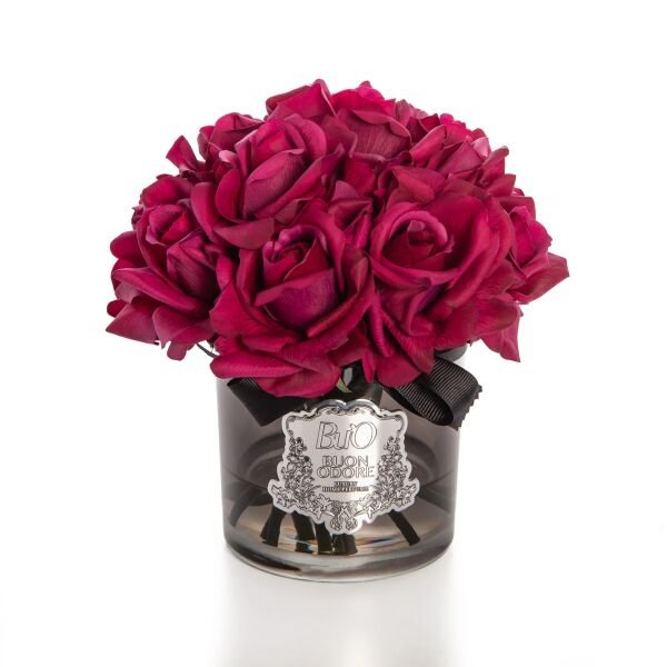 Füme Cam Silver 14 Gül Bordo  Luxury Home Perfume Bordo