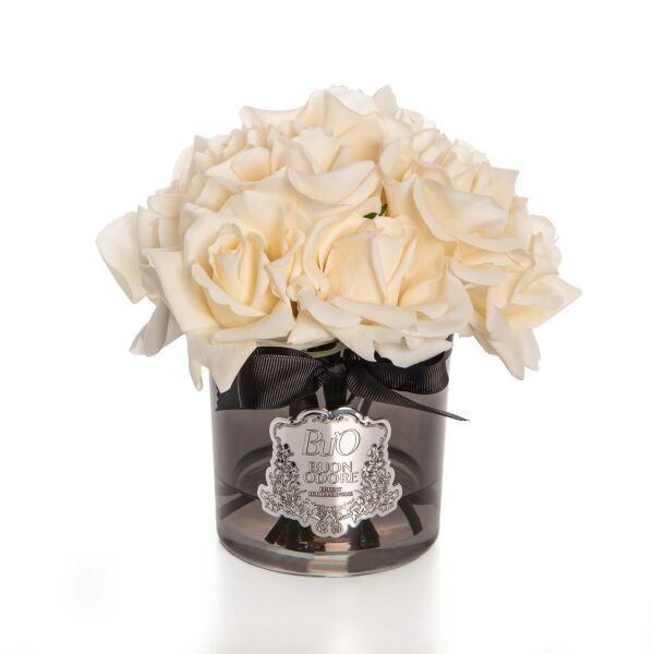 Füme Cam Silver 14 Gül Bordo  Luxury Home Perfume Krem