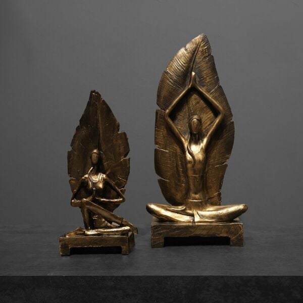İkili Yoga-Yaprak Gold Obje