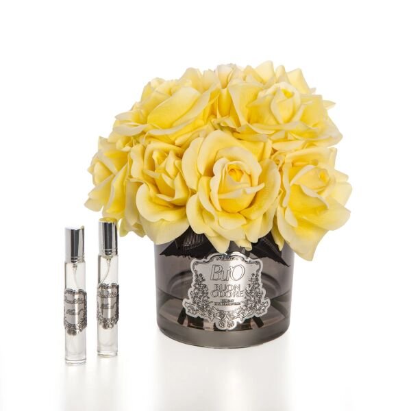 Füme Cam Silver 14 Gül Bordo  Luxury Home Perfume Sarı