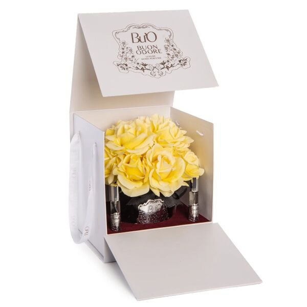 Füme Cam Silver 14 Gül Bordo  Luxury Home Perfume Sarı