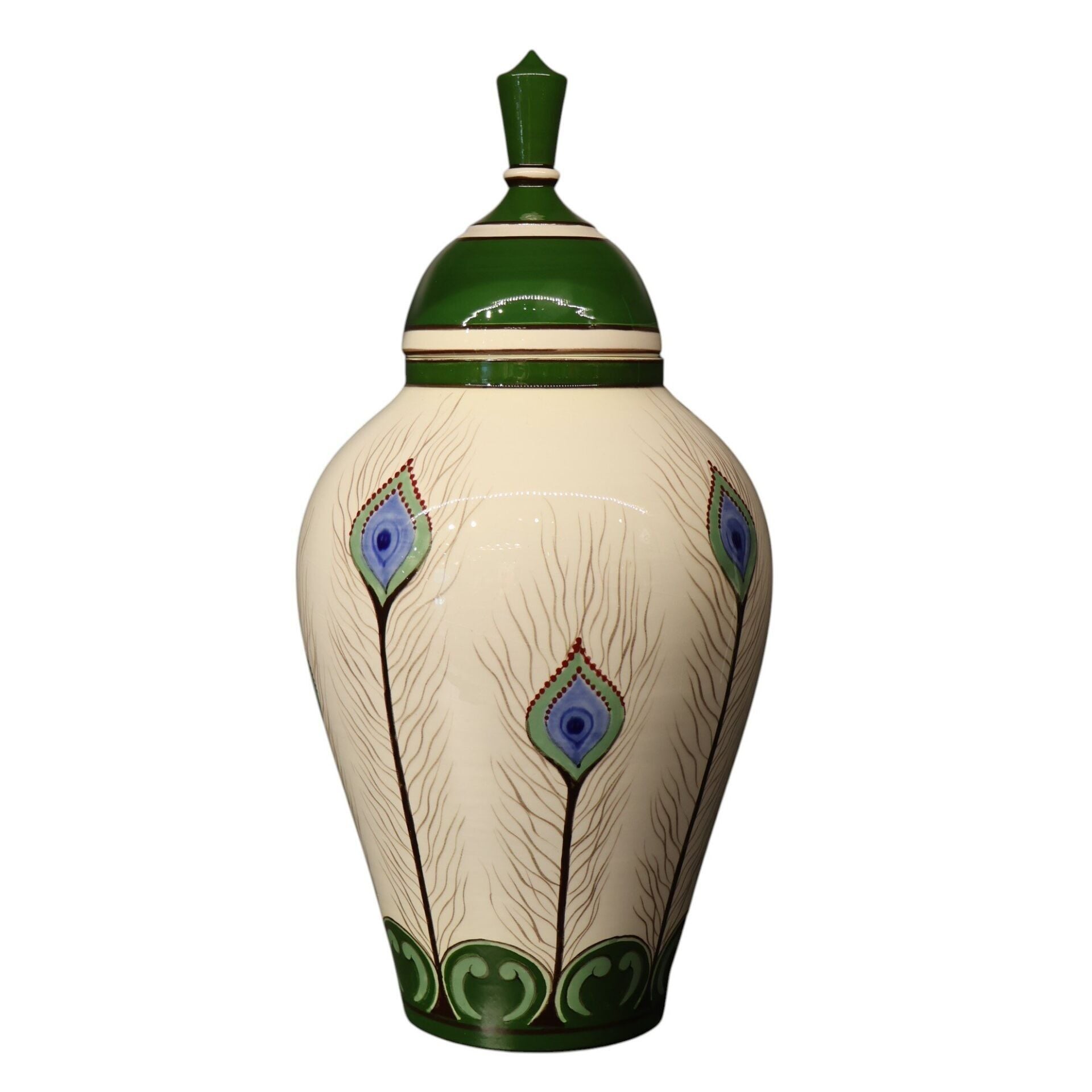 Tavus Kuşu Desen Asil Küp Büyük