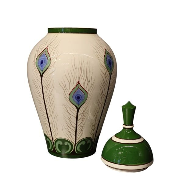 Tavus Kuşu Desen Asil Küp Büyük