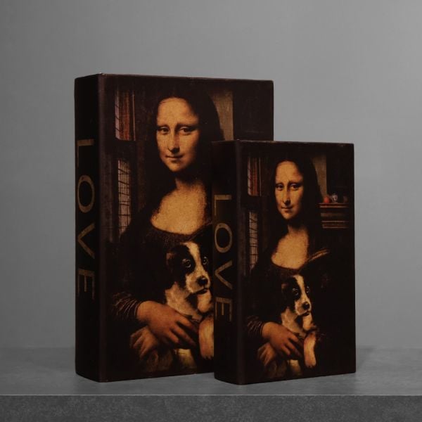 Mono Lisa İkili Ahşap Kitap Kutu Seti
