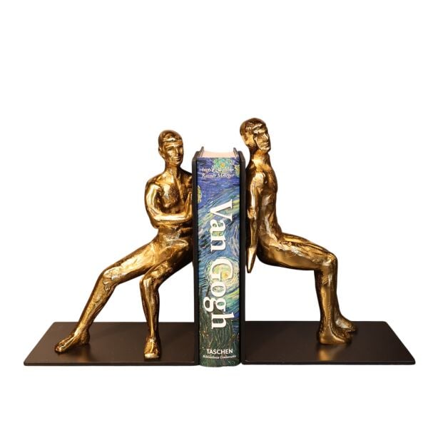 Eskitme Gold Pirinç Adam Kitap Tutacağı