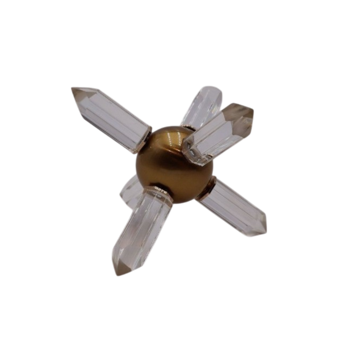 Atom Kristal Obje Gold