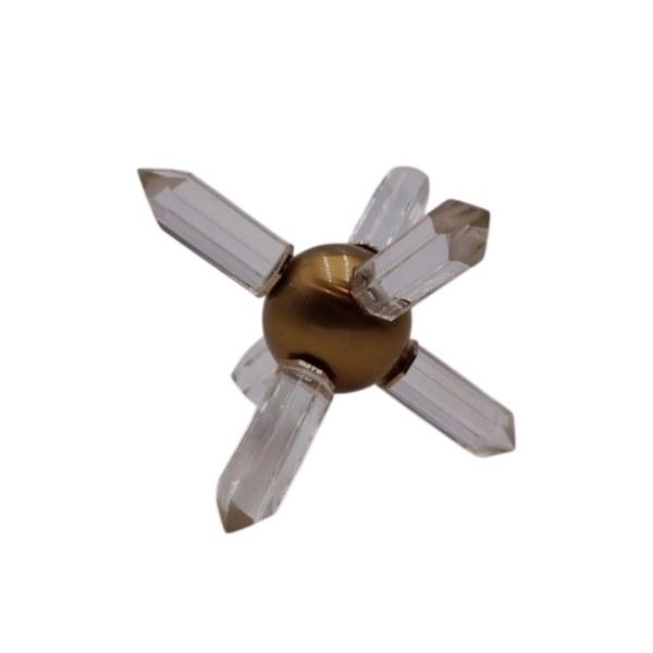 Atom Kristal Obje Gold