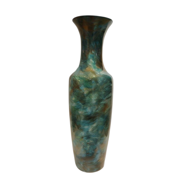 Yeşil Desenli Uzun Vazo