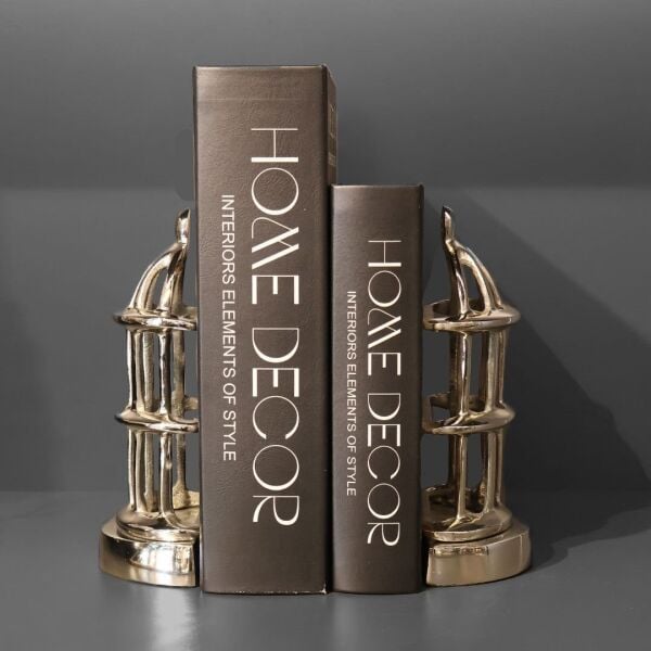 Kafes Kitap Tutucu Gümüş