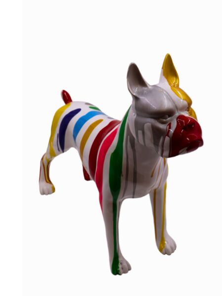 Pitbull Colurful Siyah Büst Beyaz