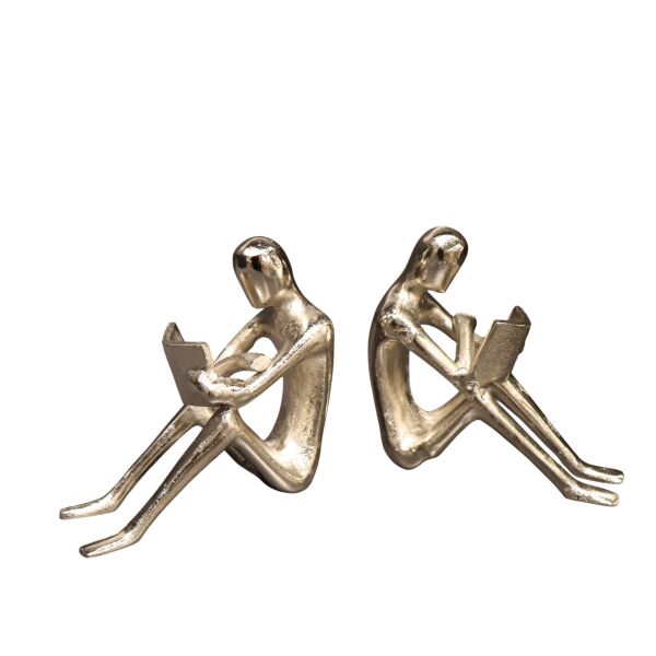 Döküm Kitap Tutucu Gümüş Gümüş