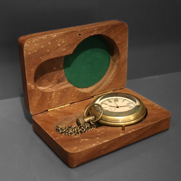 Pirinç Kalp Köstekli Saat