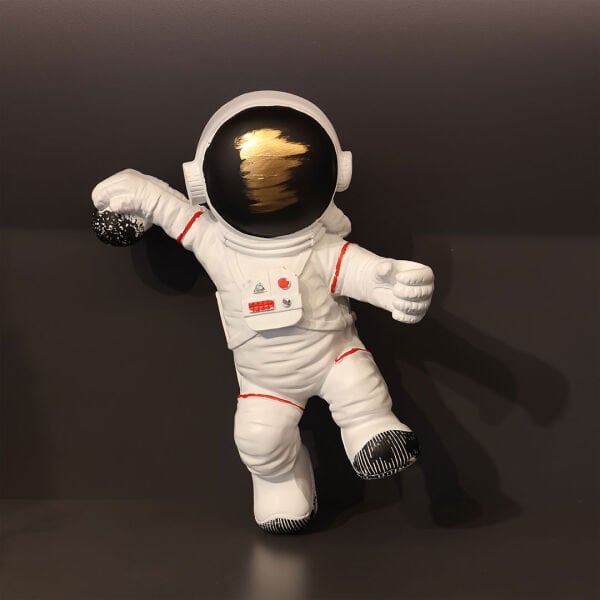 Astronot Duvar Aksesuarı 30cm Beyaz Siyah