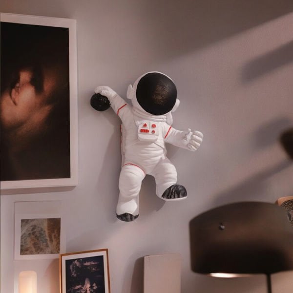 Astronot Duvar Aksesuarı 30cm Beyaz Siyah