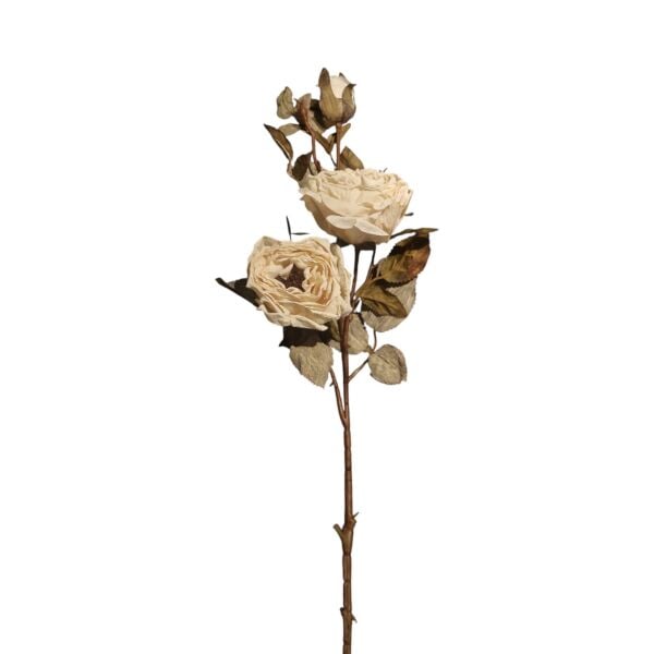 Yapay 3'lü Yanık Şakayık Dalı Krem 45 Cm