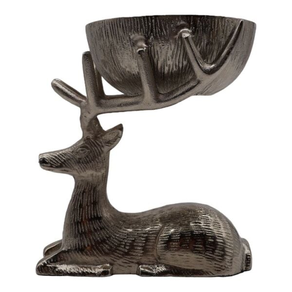 Geyik Sukulent Saksı Gümüş