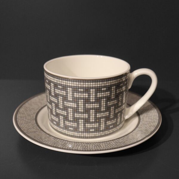 Gri Mozaik Çay Fincanı