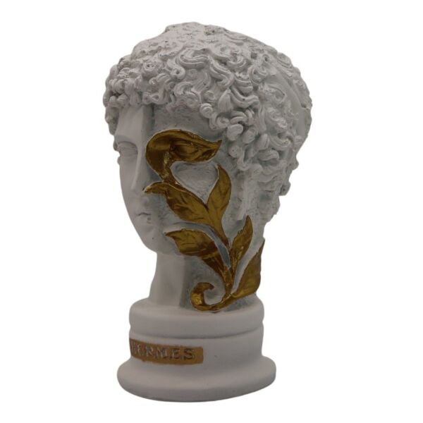 Çiçekli Gold Hermes Büst SİYAH GOLD Beyaz