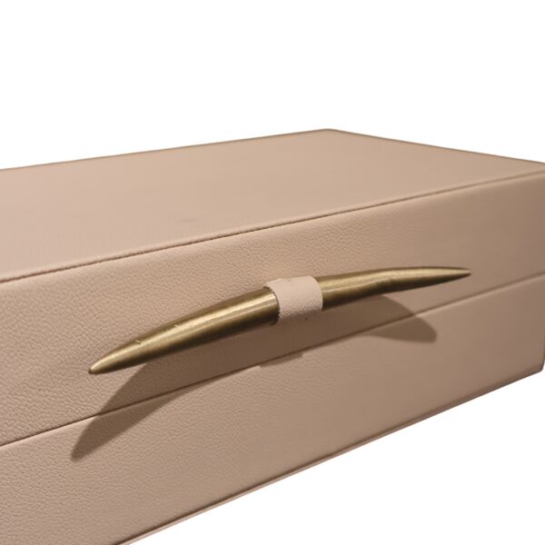 Fil Dişi Deri Kutu Krem Küçük