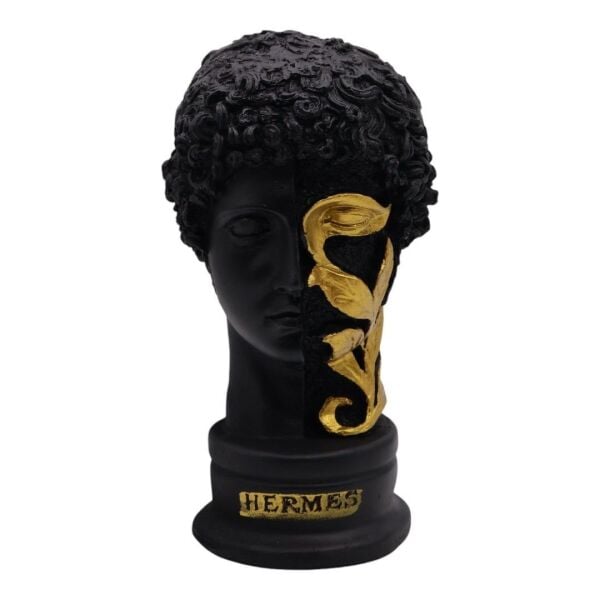 Çiçekli Gold Hermes Büst SİYAH GOLD Siyah