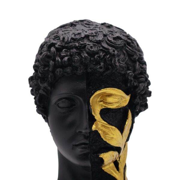 Çiçekli Gold Hermes Büst SİYAH GOLD Siyah