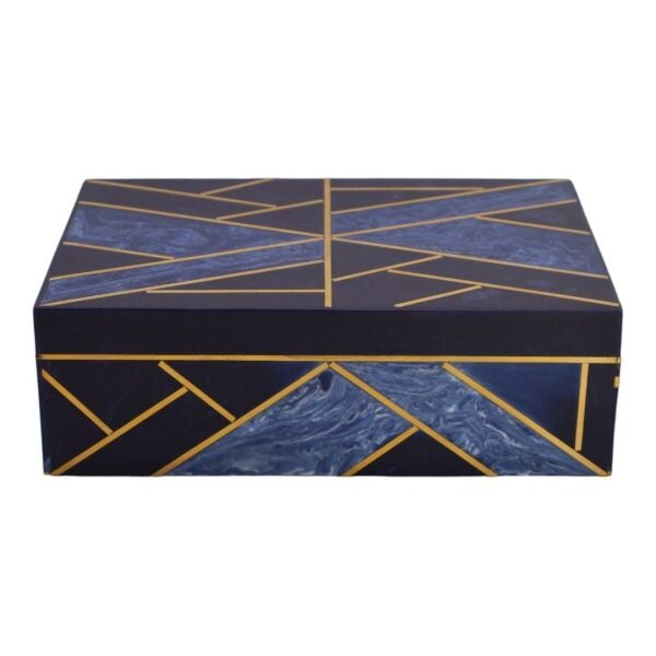 AHŞAP KUTU SİYAH GOLD Siyah-Beyaz