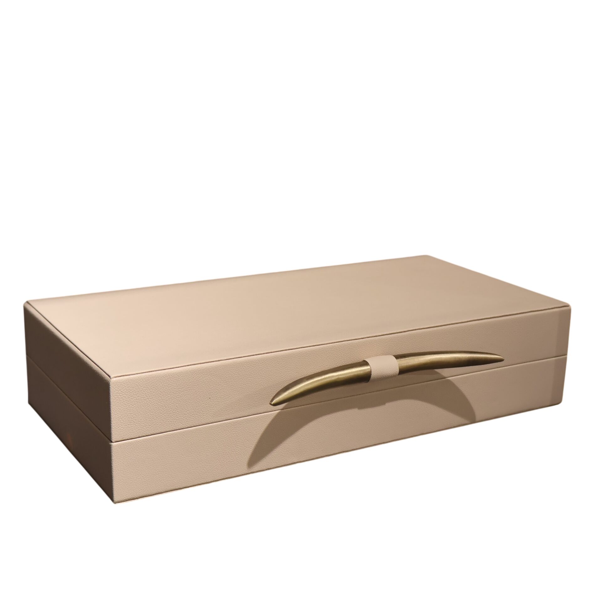 Fil Dişi Deri Kutu Krem Büyük