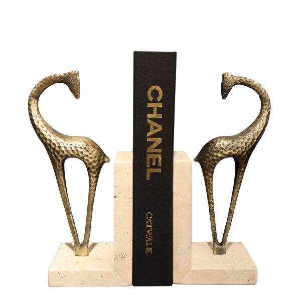 Zürafa Kitap Tutucu Gold Eskitme