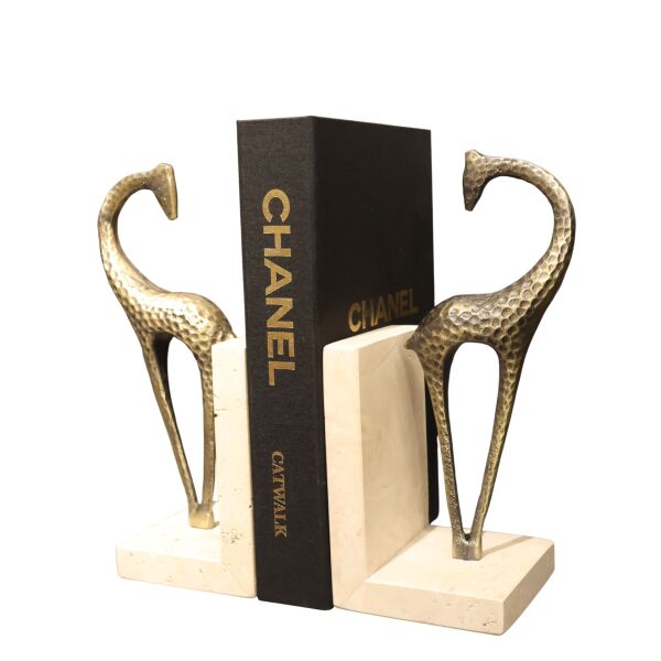 Zürafa Kitap Tutucu Gold Eskitme
