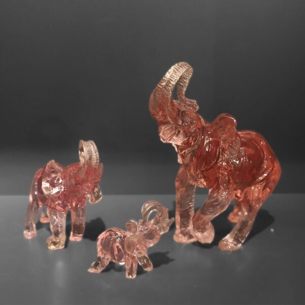 Üçlü Reçine Pembe Fil