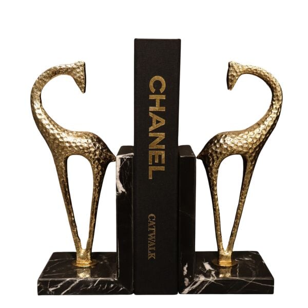 Zürafa Kitap Tutucu Gold Gold