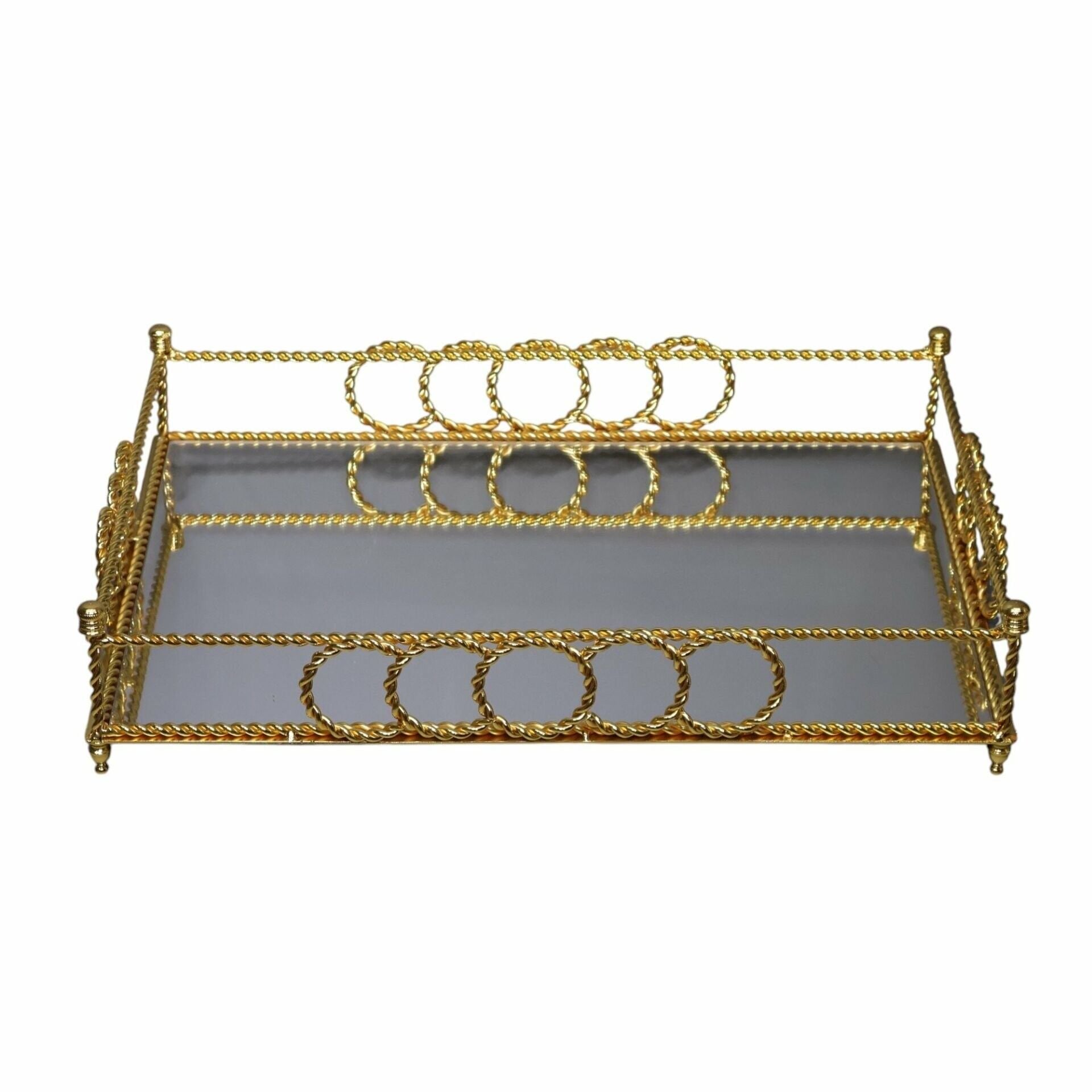 HALKALI METAL TEPSİ 35 X 50 CM Gold Gold