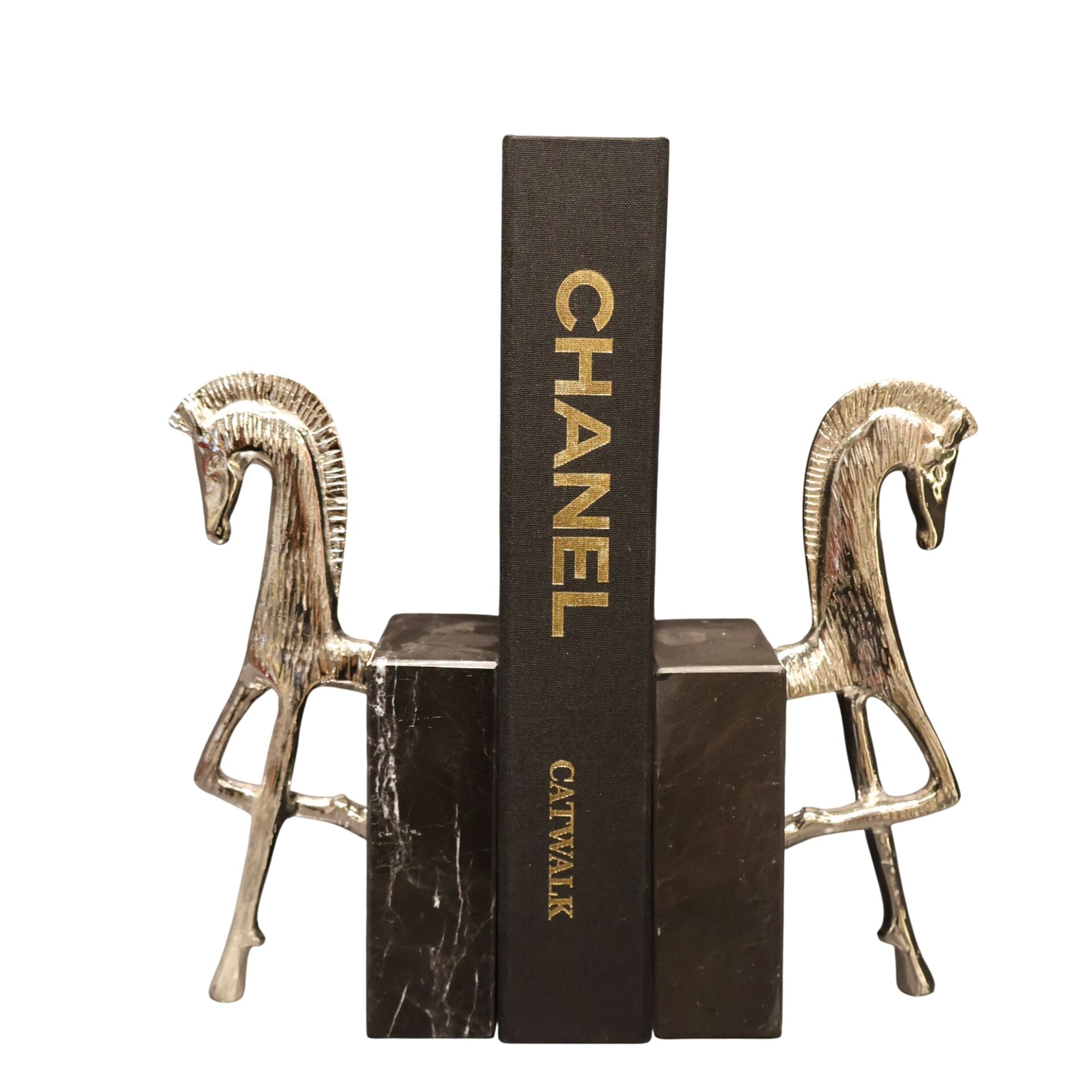 Truva Atı Kitap Tutucu Gümüş