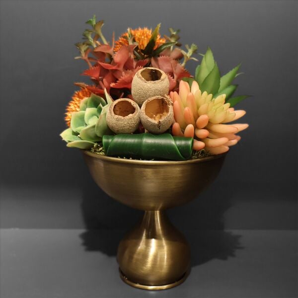 Ayaklı Eskitme Sukulent