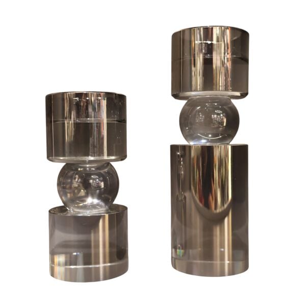 İkili Füme Kristal Mumluk O