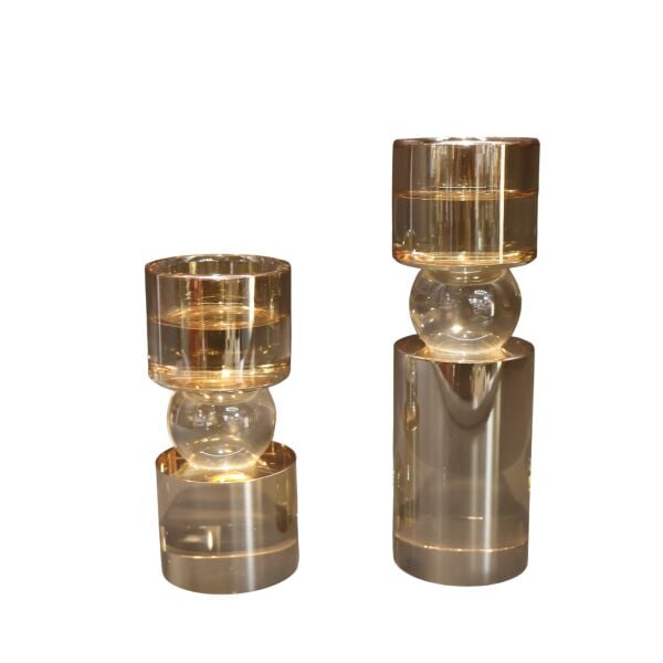 İkili Füme Kristal Mumluk O Bal