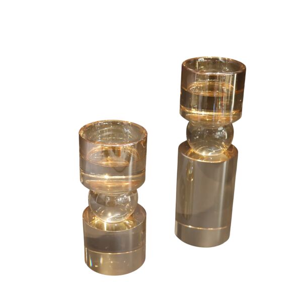 İkili Füme Kristal Mumluk O Bal